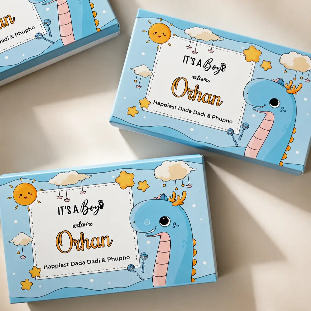 Blue Baby Welcome Sweet Box