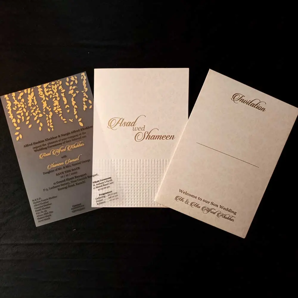 PVC Insert Card with Pearl Envelope