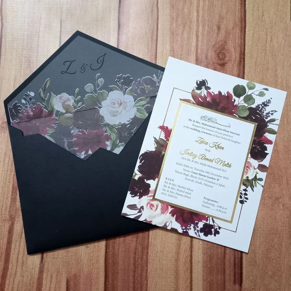 Floral Frame Creative Card