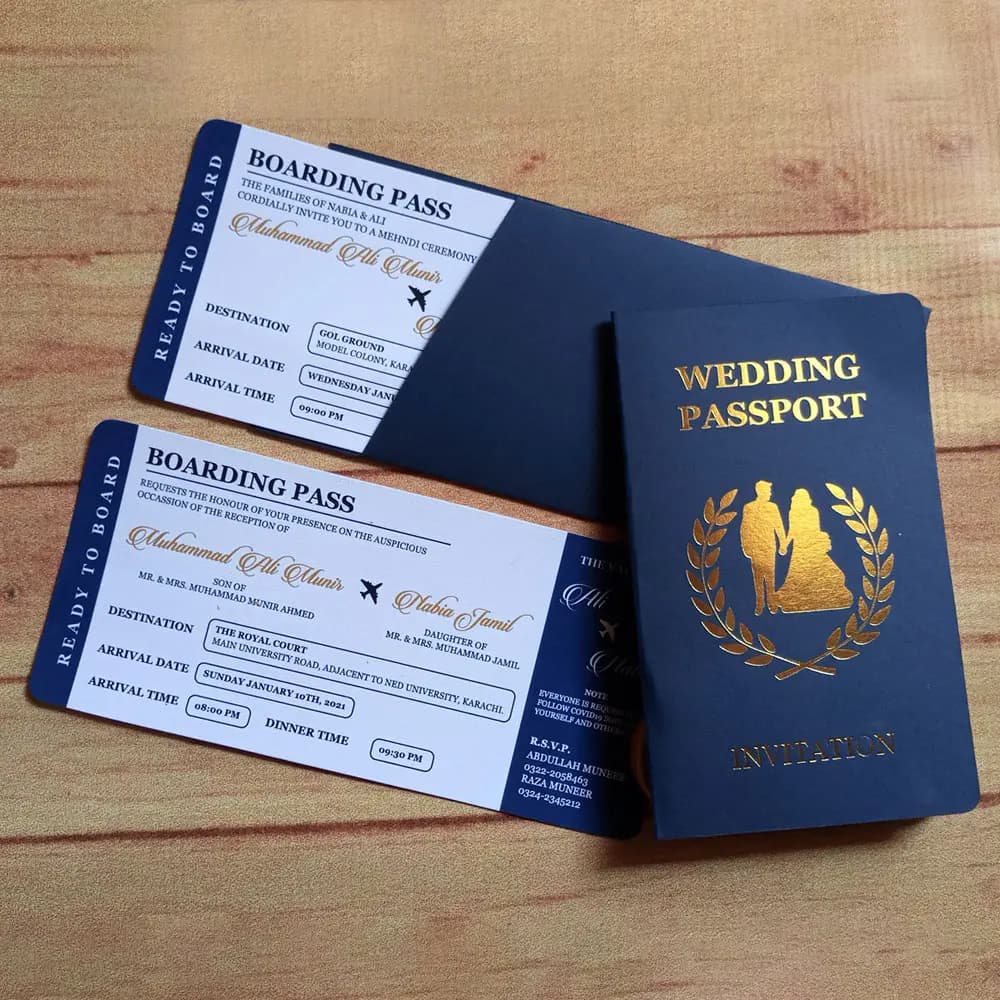 Wedding Passport Creative Card