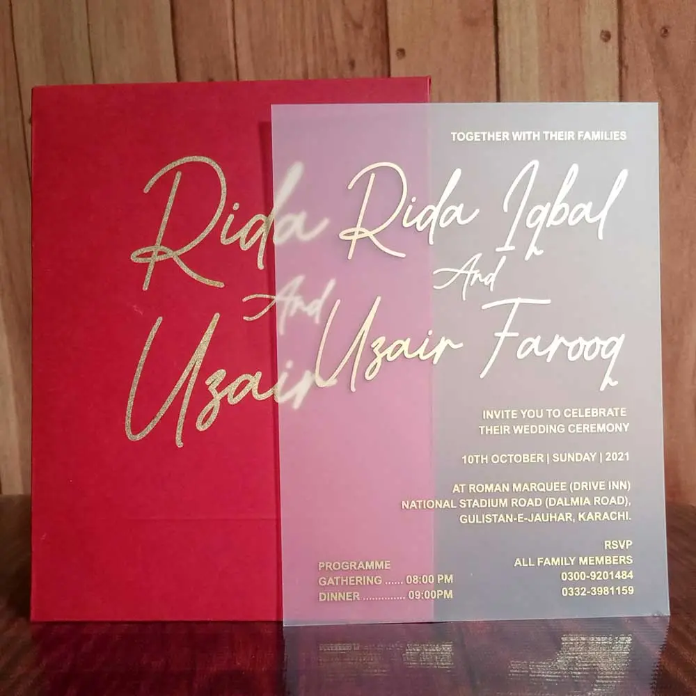 Gold PVC Card with Red Envelope