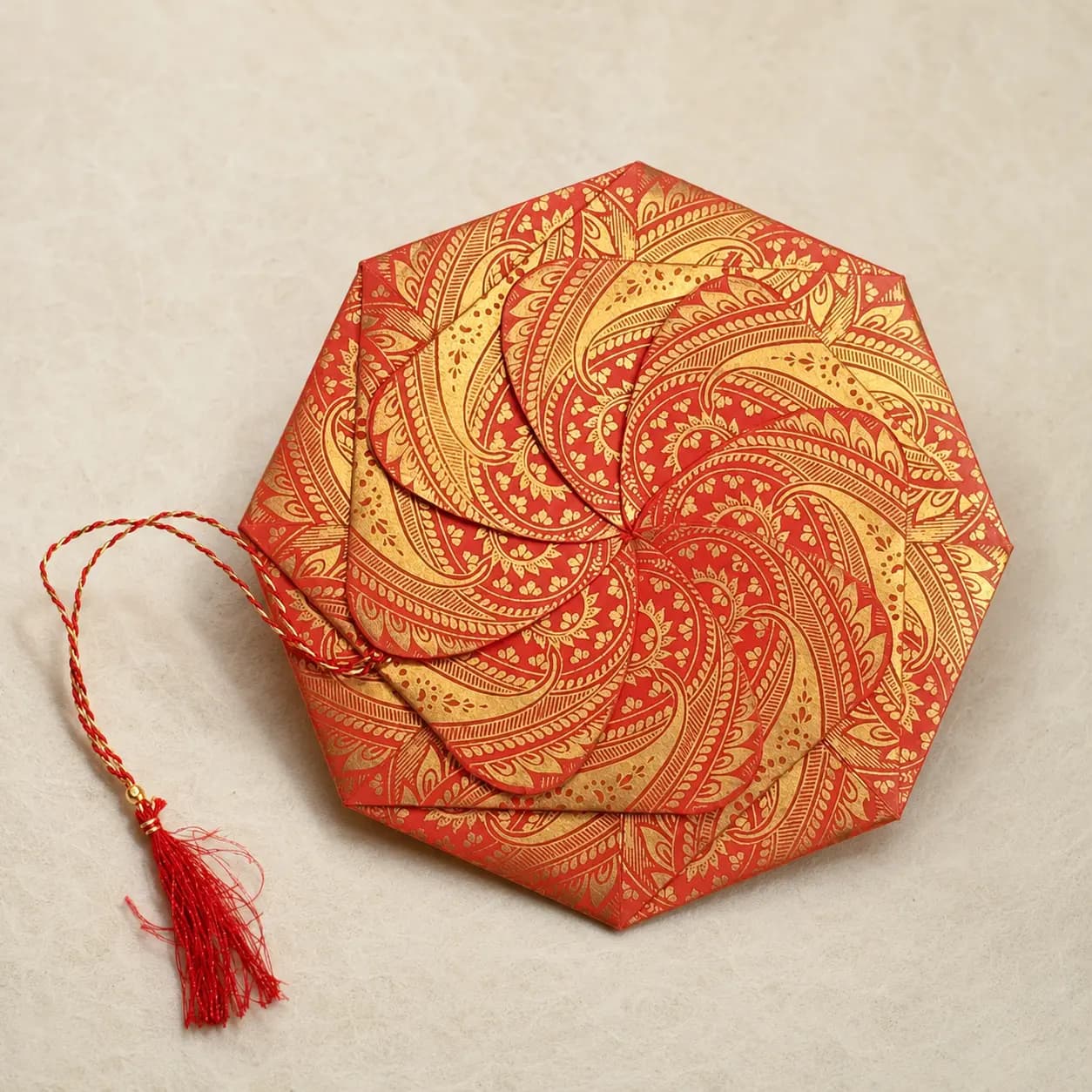 Round Opening Paisley Card