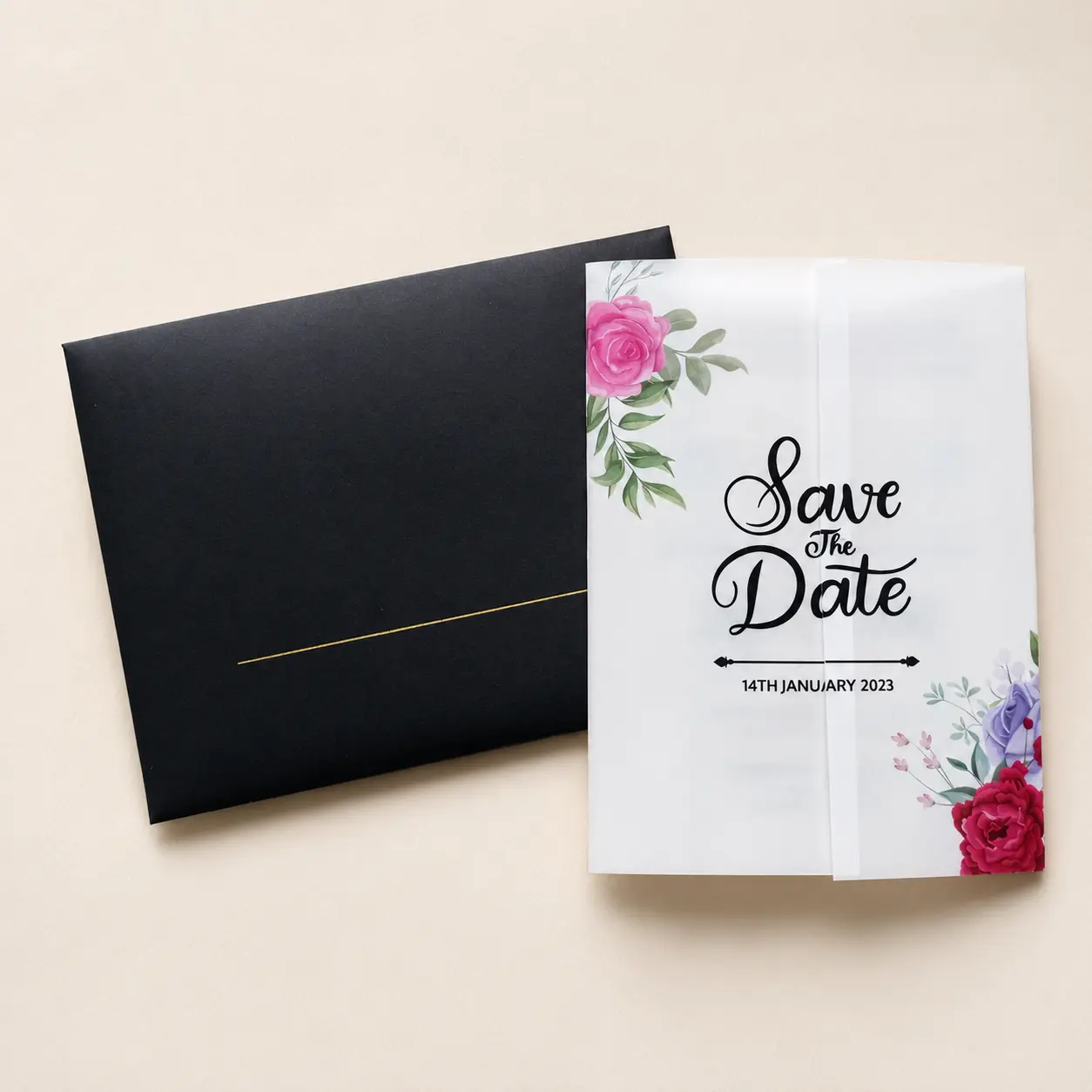 Floral Save the Date Card